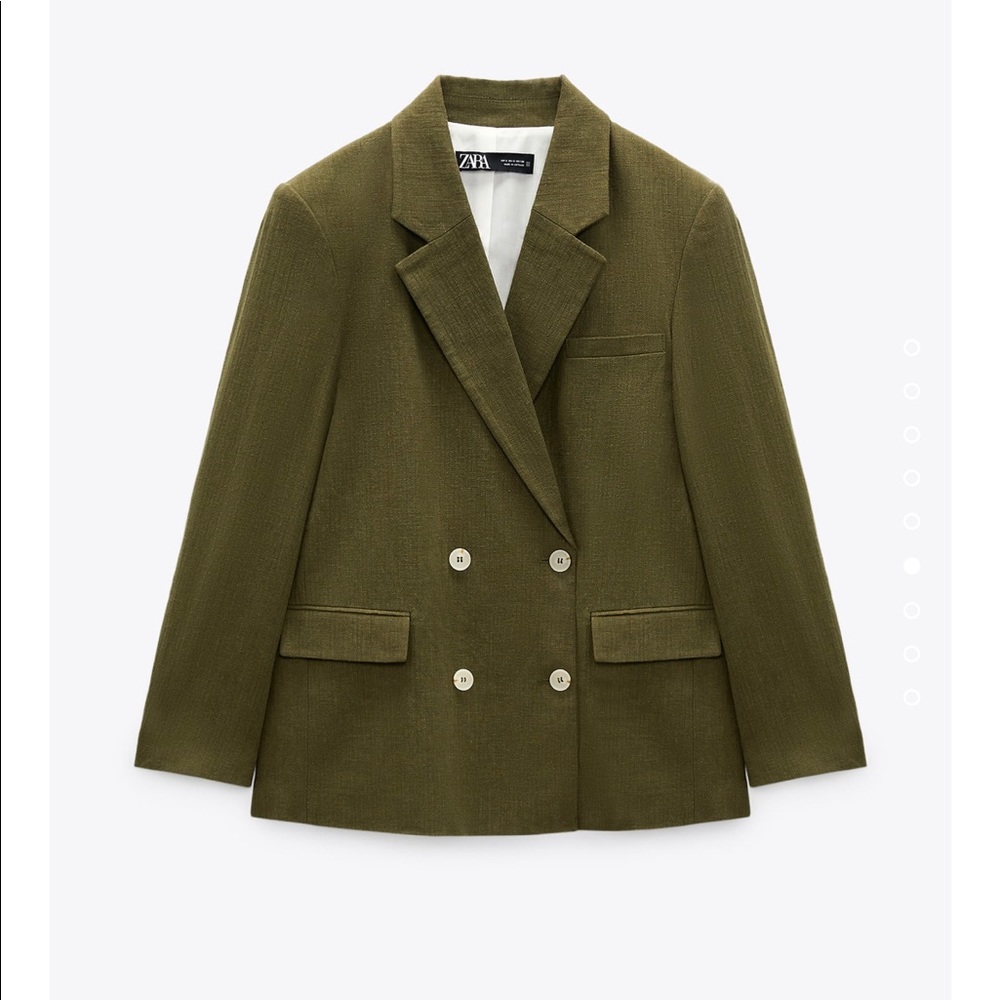 Zara double breasted Rustic Blazer